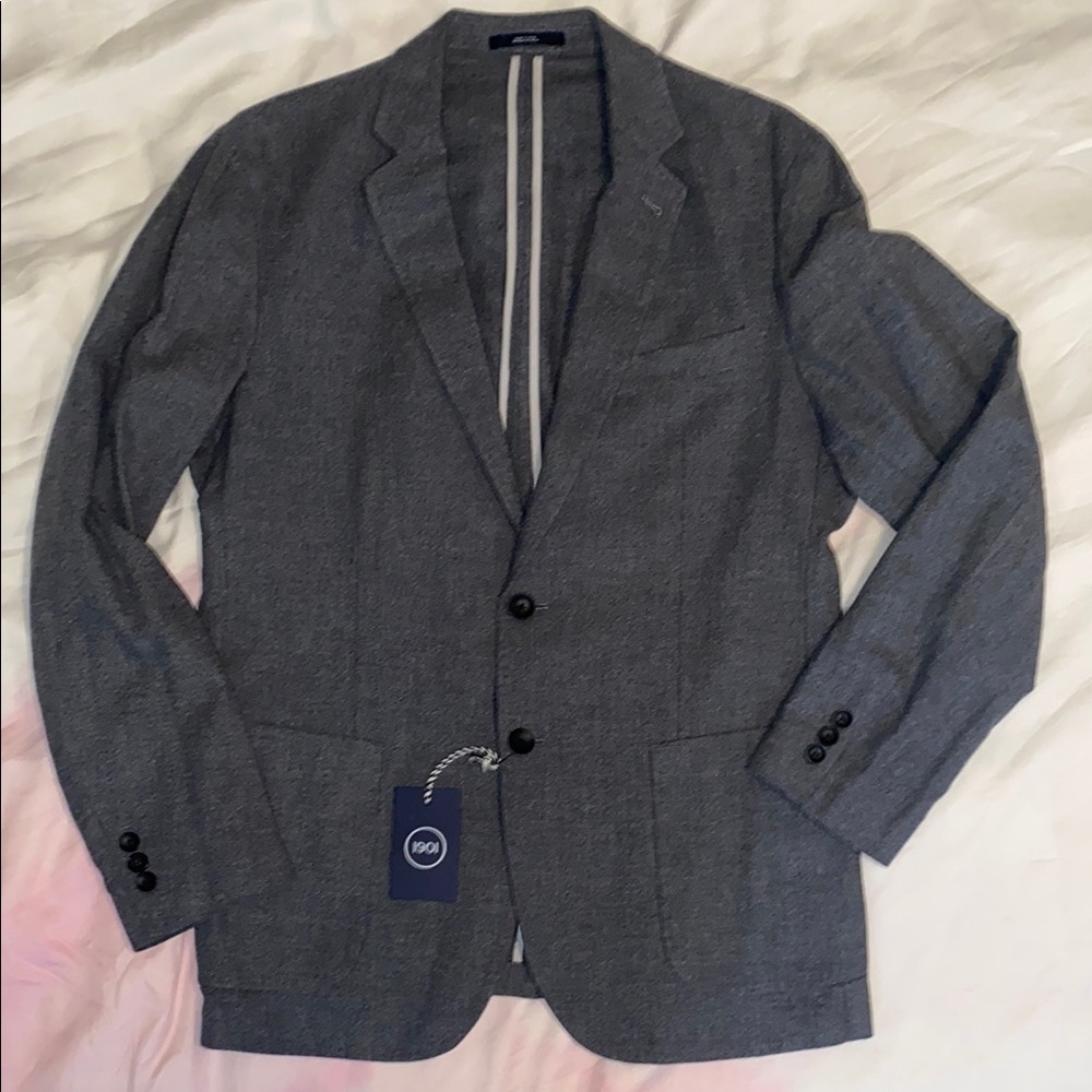 1901 Nordstrom Gray Sport Coat with Notched Lapel and Slim Fit NEW